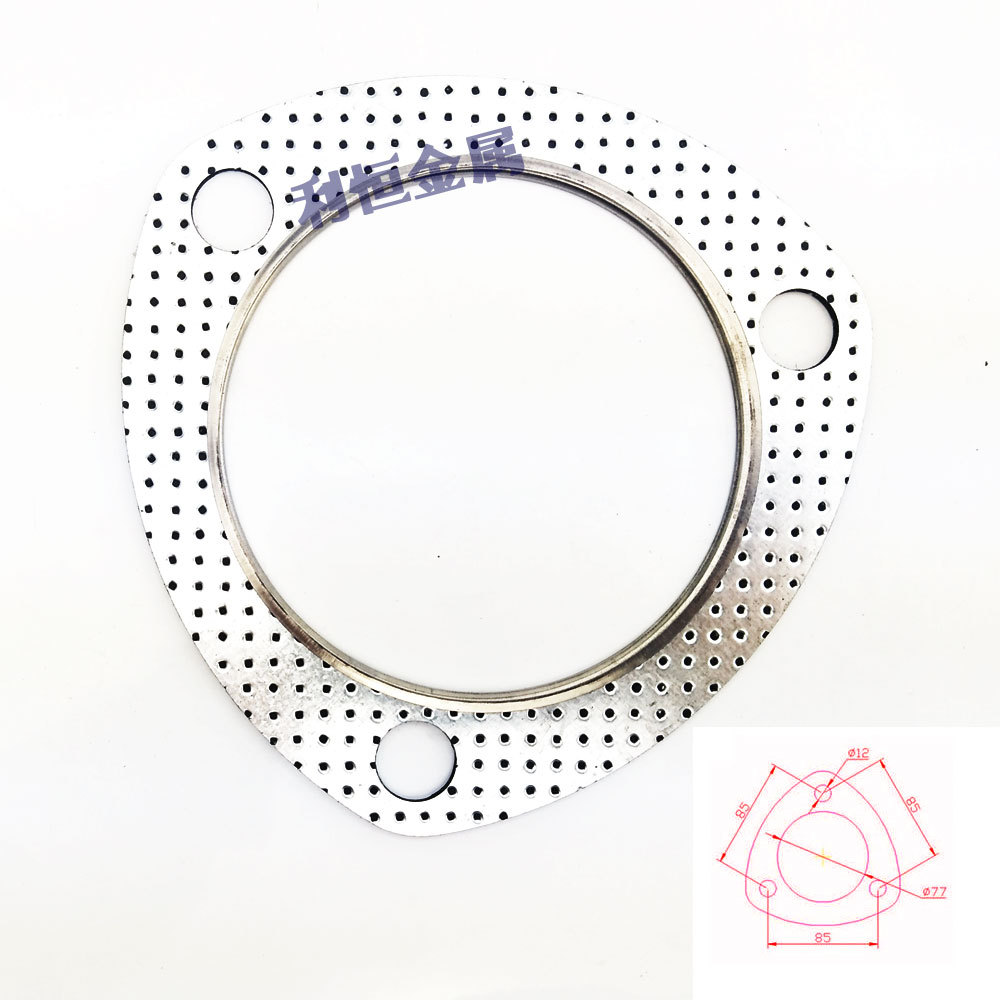 排气管法兰垫片石墨垫子76MM