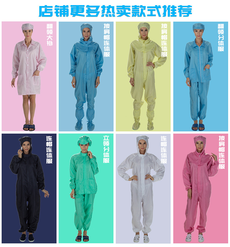 k店铺更多热卖款式推荐--防静电服8模特展示