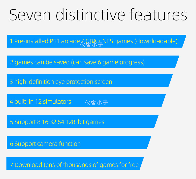 X6加强版PSP游戏机掌机4.3寸彩屏GBAnes