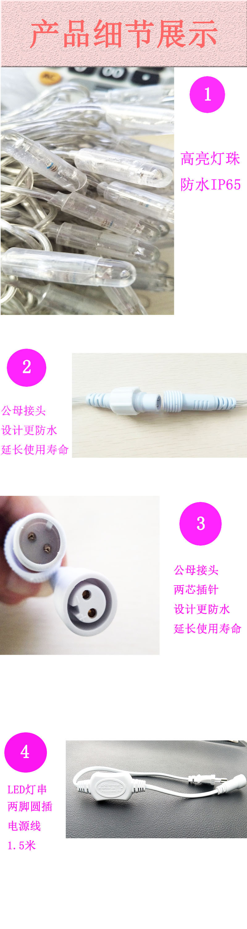 1、灌胶灯串灯串产品细节展示psd