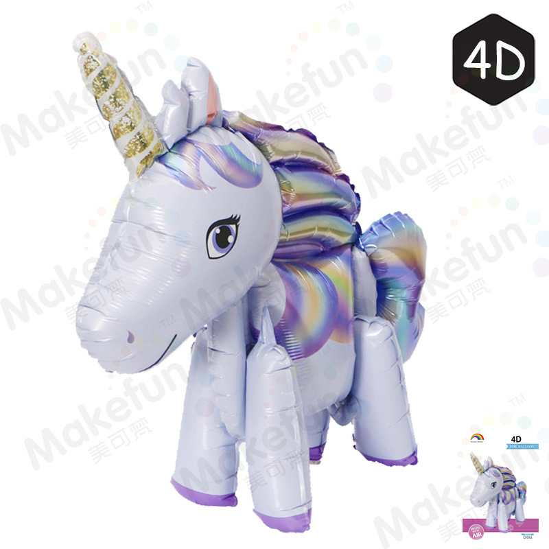 4D拼接独角马紫色