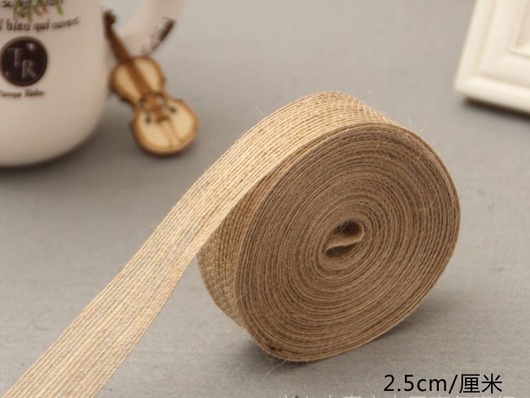 原色渔网丝麻织带