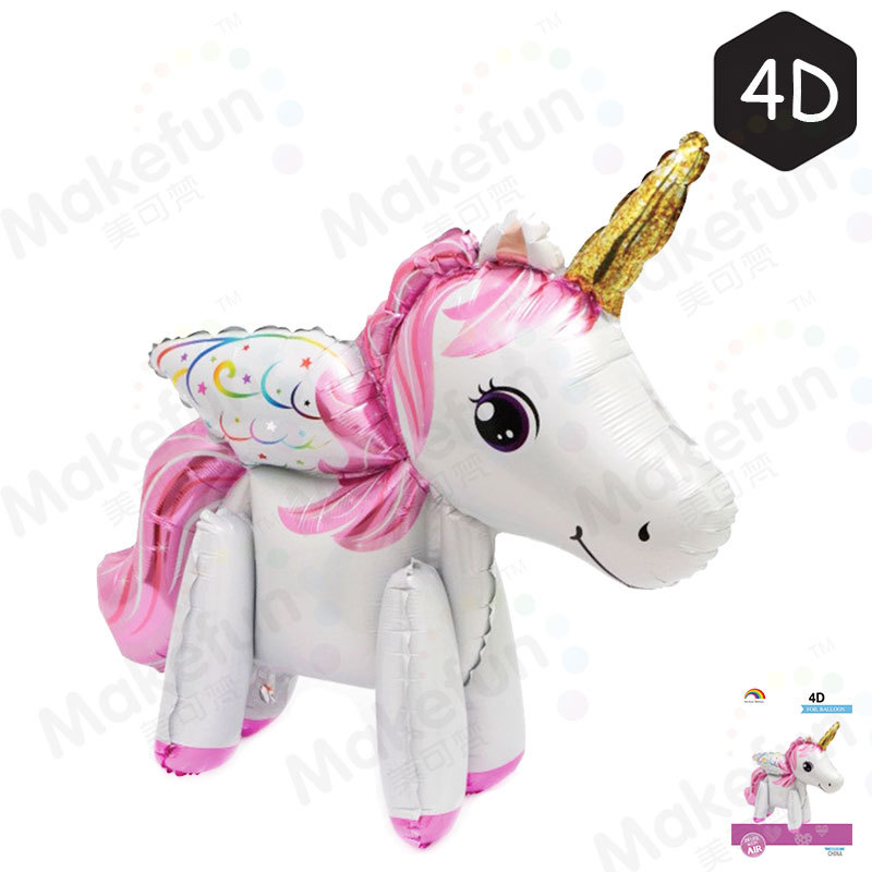 4D拼接独角兽带翅膀