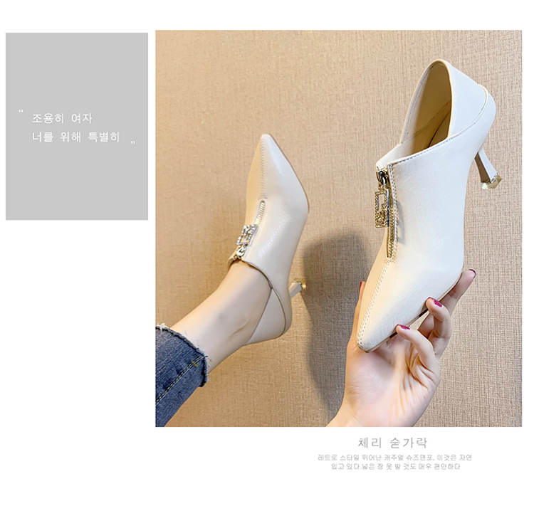 高跟鞋今天细跟两穿单鞋