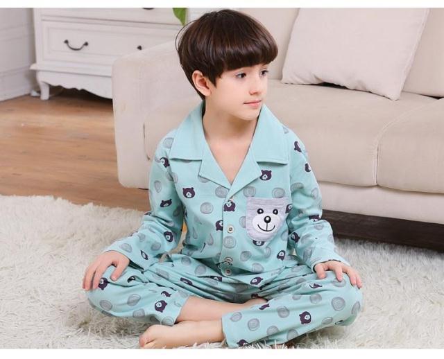 详情_儿童睡衣男童春秋款长袖纯棉男孩子秋装中大童宝宝秋季童装