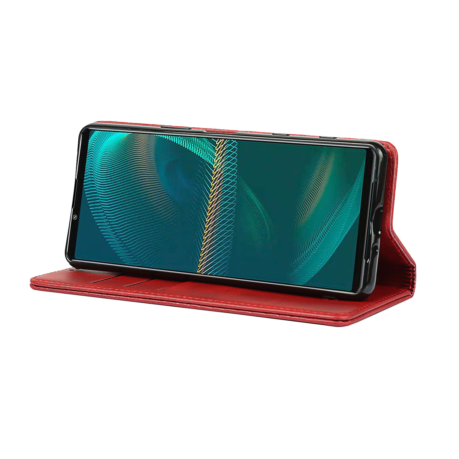 索尼 Xperia 5 III 小牛纹强磁皮套