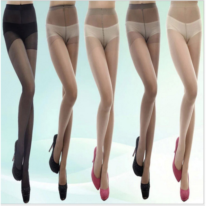 夏季女 丝袜连裤袜超薄加档包芯丝连裤袜防勾丝女打底袜批发_黑