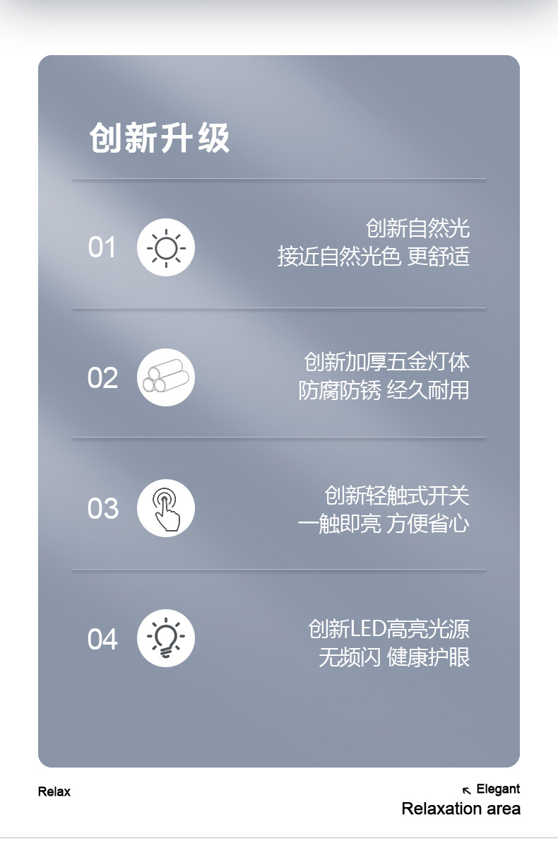 北欧极简LED触摸壁灯 酒店走廊楼梯客厅背景墙床头触控壁灯卧室