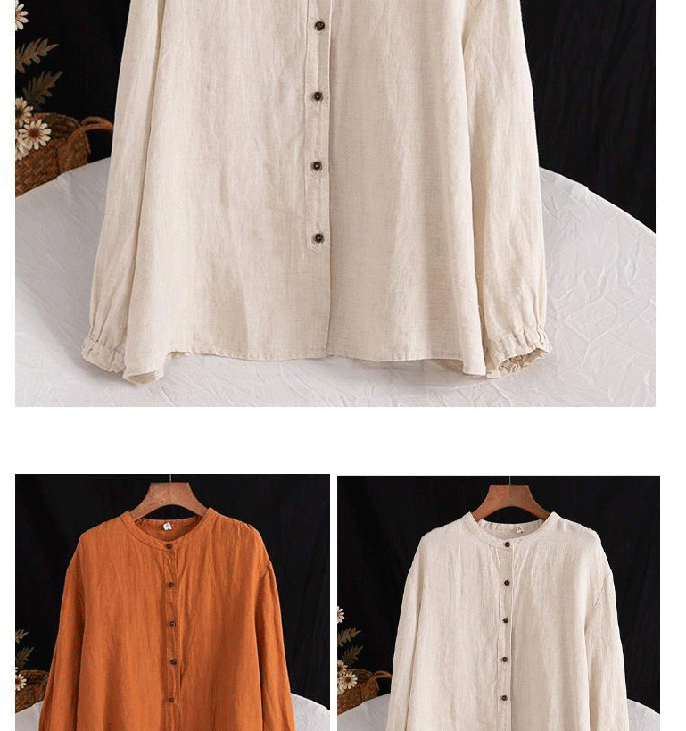 文艺复古女秋季棉麻衬衫女宽松圆领衬衣长袖休闲外套收口袖上衣女-tmall_16.gif