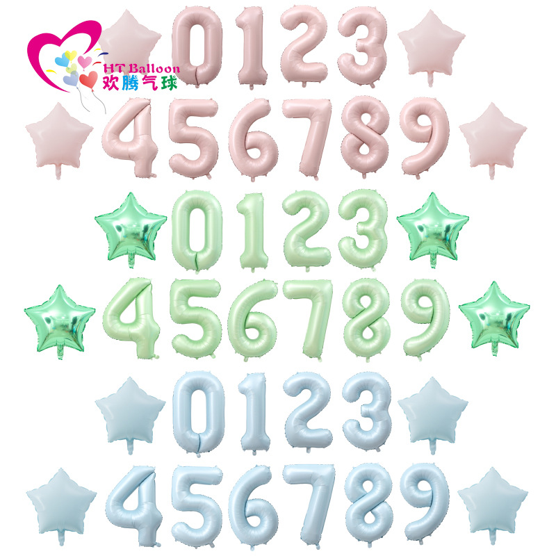 婴儿粉蓝橄榄绿数字合图ht