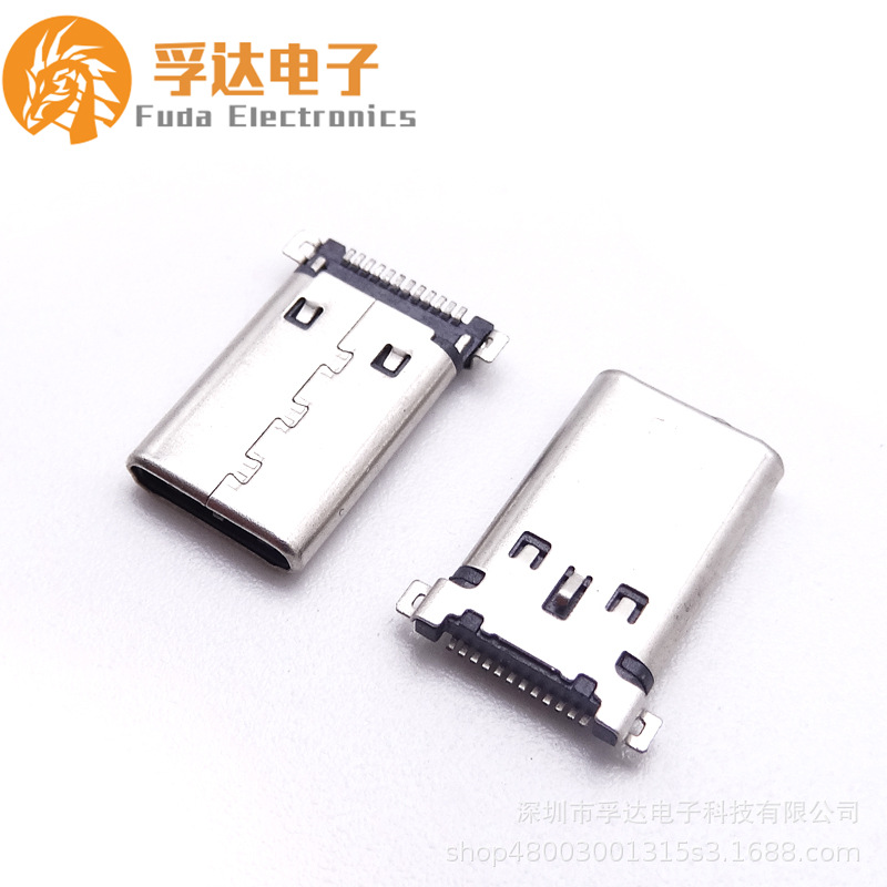 1.TYPE C16P公头沉板SMT全贴黑胶