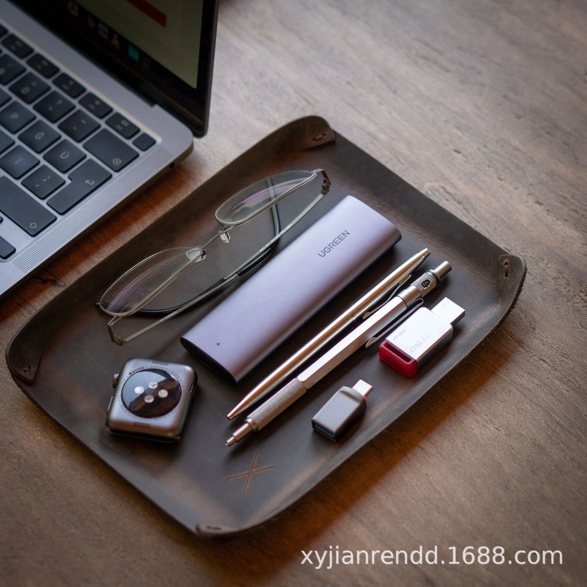 皮革托盘，手工皮革托盘，简约托盘，简约皮革托盘，皮革收纳盒，