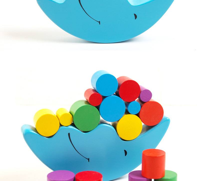 智贝详情图_7儿童益智早教月亮平衡木游戏木制堆塔积木叠叠乐幼