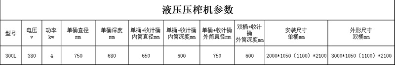 300L液压压榨机参数-1