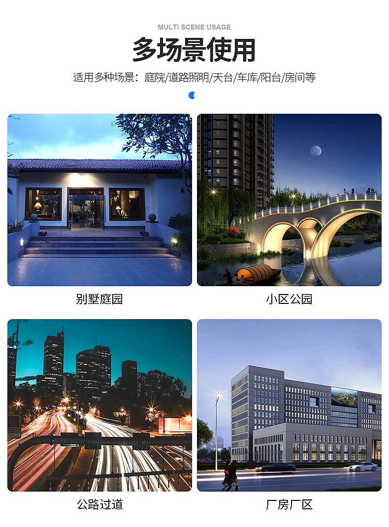1led户外壁灯酒店别墅外墙单双头壁灯简约ABS壁灯-详情页