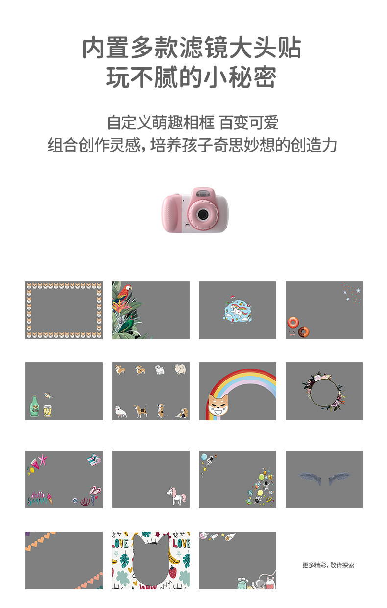 新款跨境儿童相机卡通数码迷你趣味相机高清双摄玩具礼品厂家直销