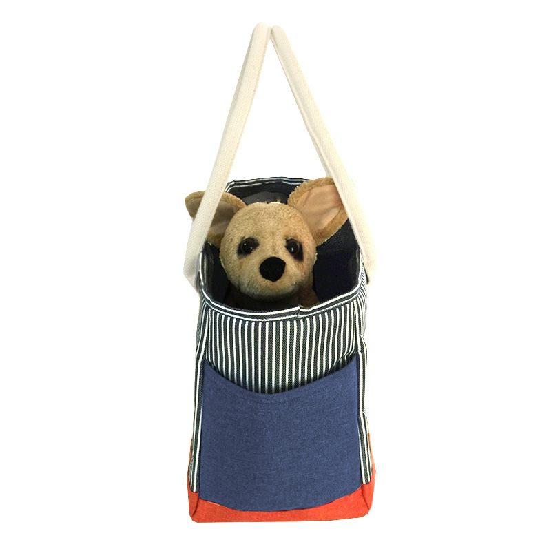 I2-002条纹宠物手提包蓝色-003