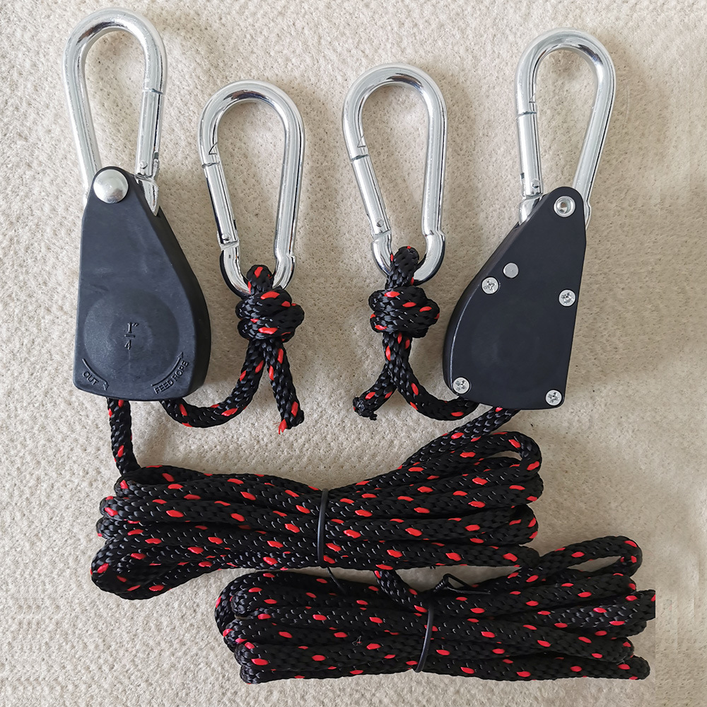 14挂绳黑红绳登山扣正反图