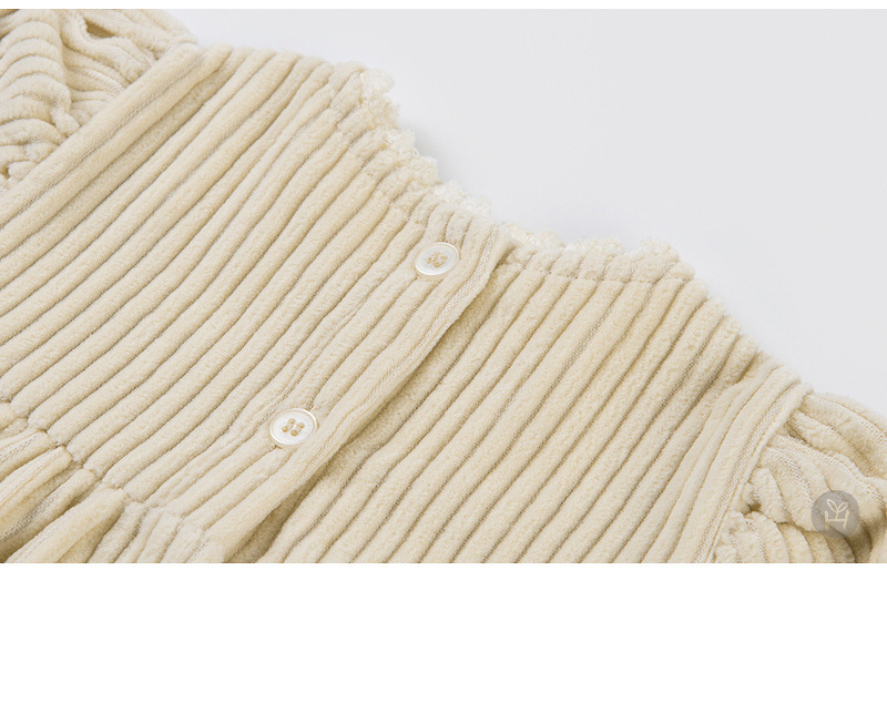 19智贝详情图小女孩秋款绣花蕾丝边灯芯绒连衣裙女童秋装长袖公