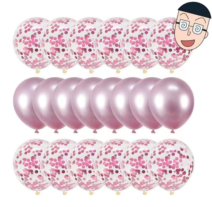 金属芭比粉+粉色亮片