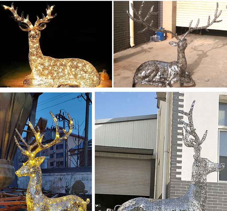 不锈钢镂空鹿雕塑_15