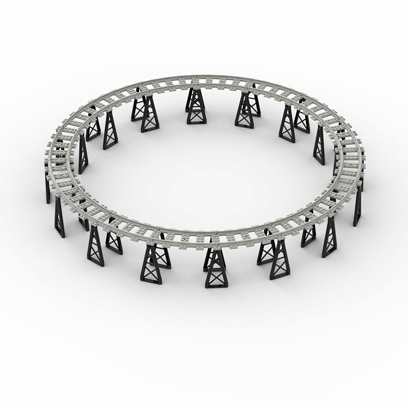 双层圆形火车轨道(32支架+16弯轨)