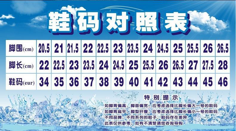 尺码表3