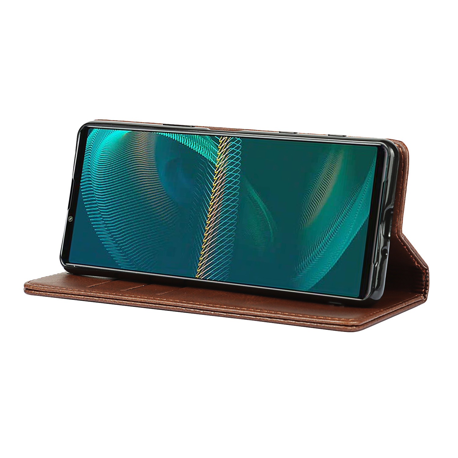 索尼 Xperia 5 III 小牛纹强磁皮套