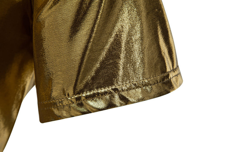 男士亮面短袖T恤style=