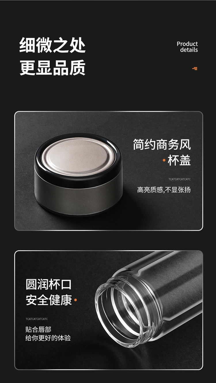 双层玻璃杯生产厂家定制广告杯子礼品杯带盖