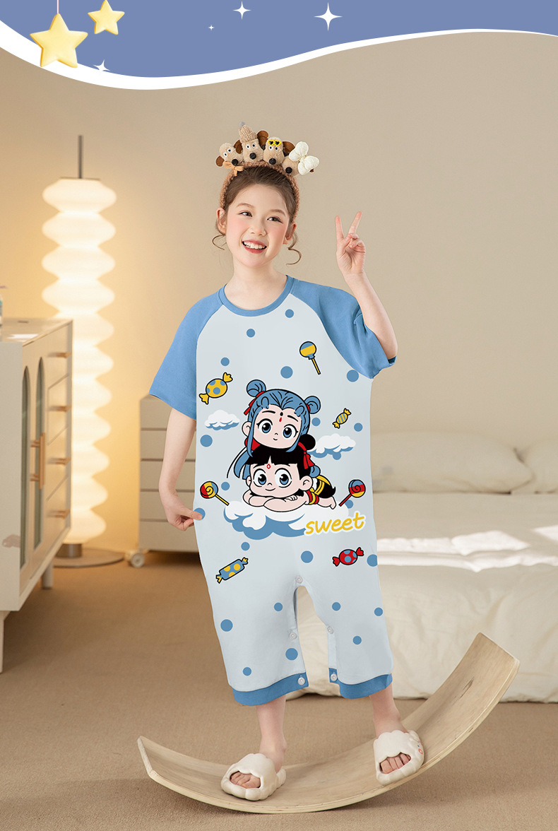 复制_夏天儿童睡衣纯棉短袖卡通哪吒休闲薄款女童.jpg