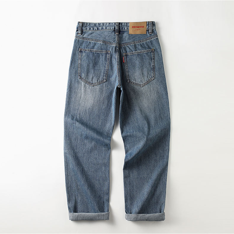 复制_H2秋冬窄版阔腿 宽松直筒 蓝色牛仔裤男.jpeg