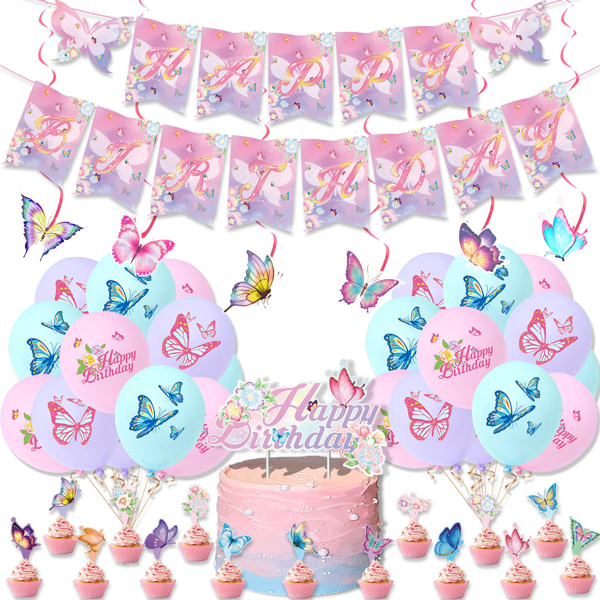 蝴蝶套装带螺旋