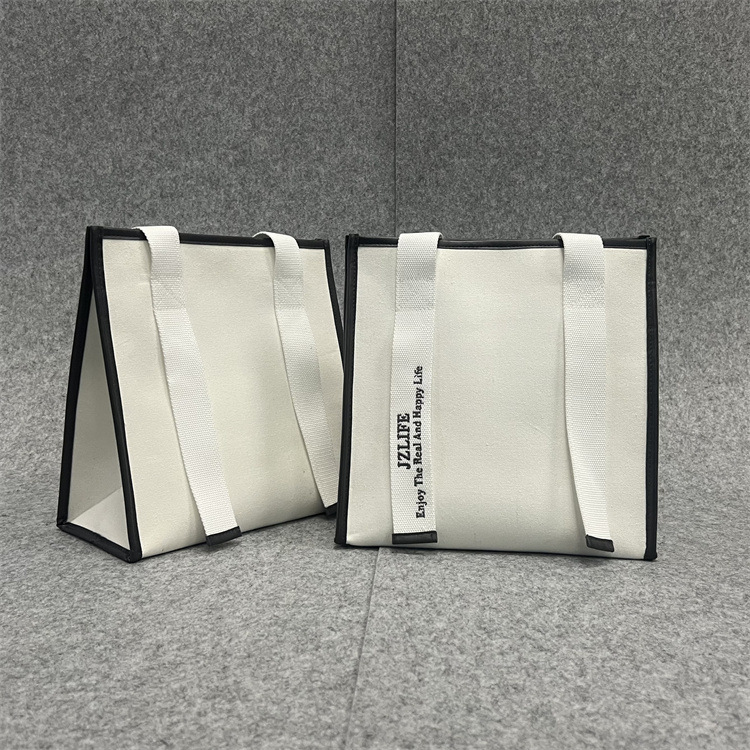 纯白色文艺气质高档帆布托特包手提袋单肩包