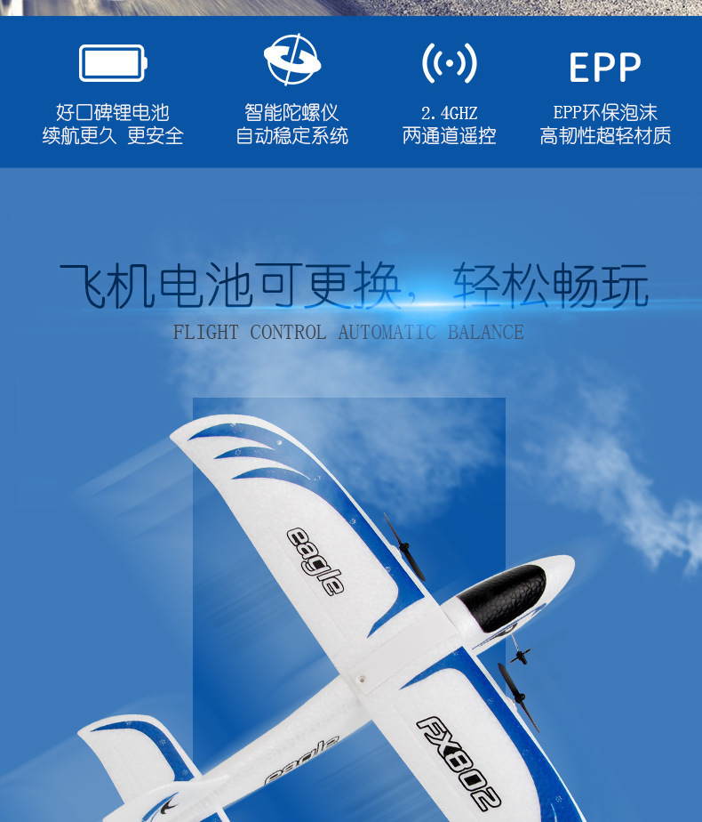 飞熊FX802遥控滑翔机eagle
