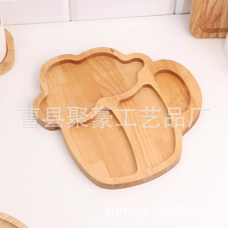 实木创意木质餐盘啤酒杯造型零食托盘下午茶干果坚果托盘批发 (