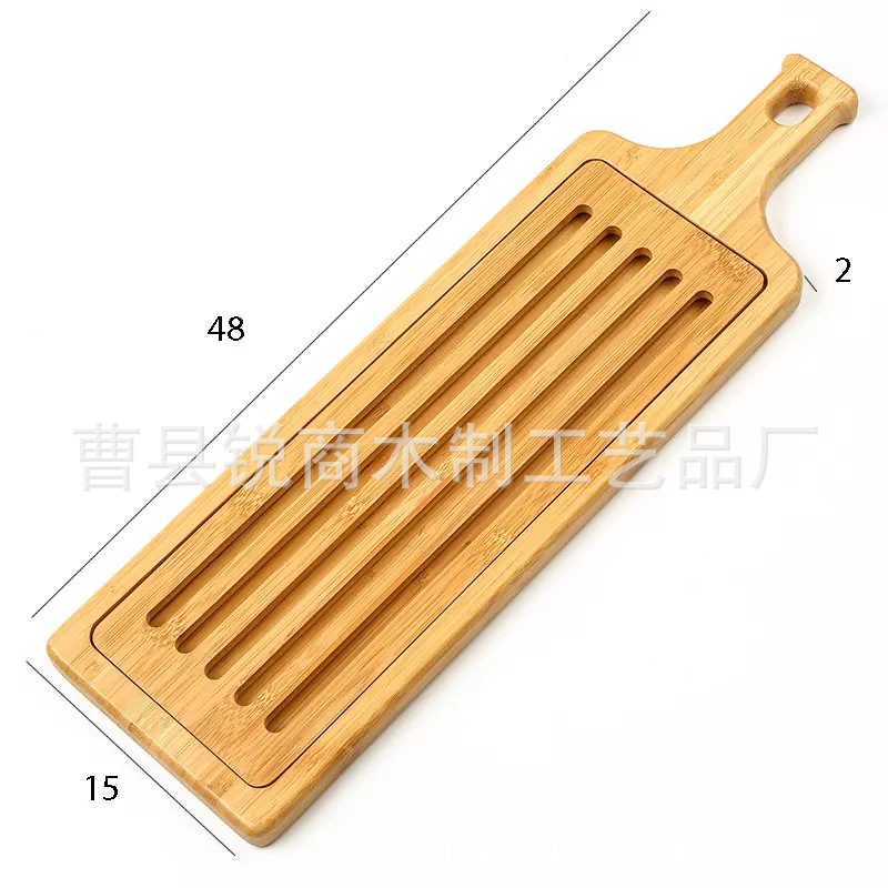 厂家直销竹制面包切板切面包用的面包屑收集盘吐司切片板BSCI
