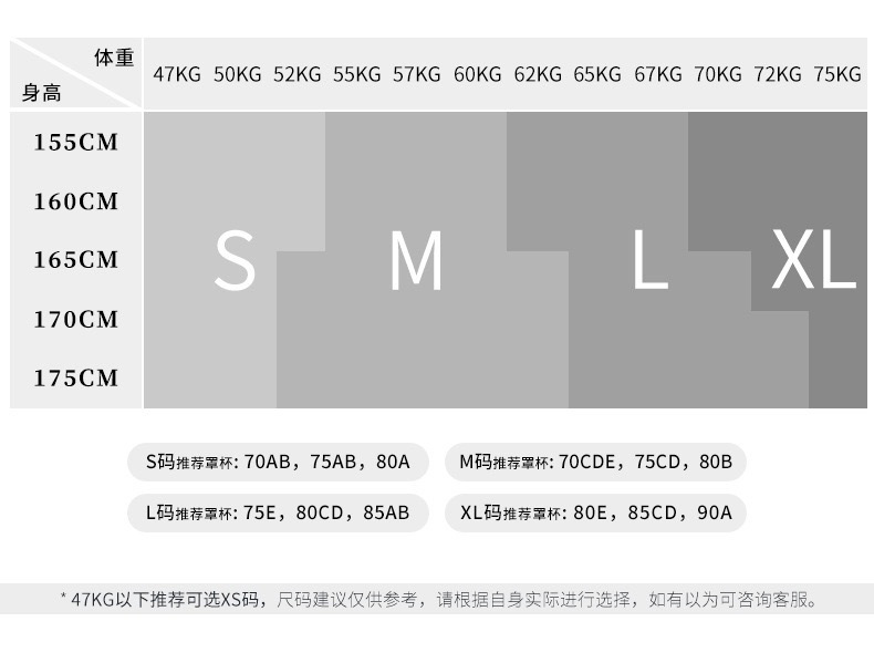 xl尺码表