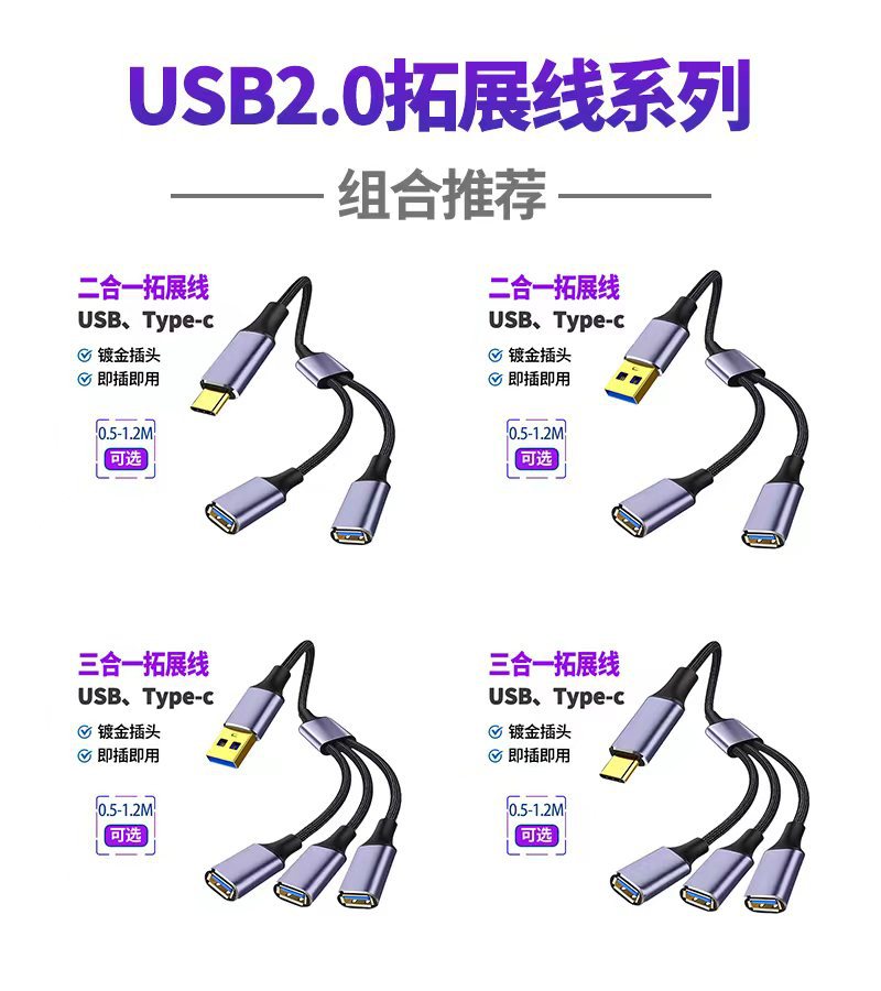 USB2.0扩展线系列