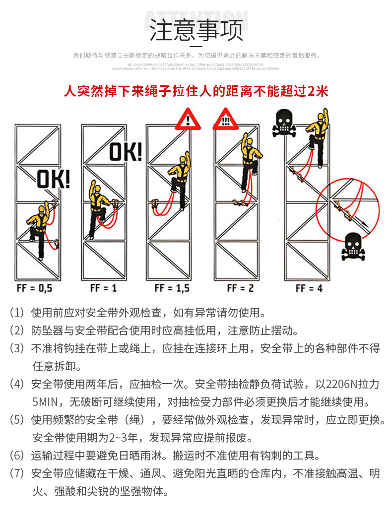 三挂点全身式安全带