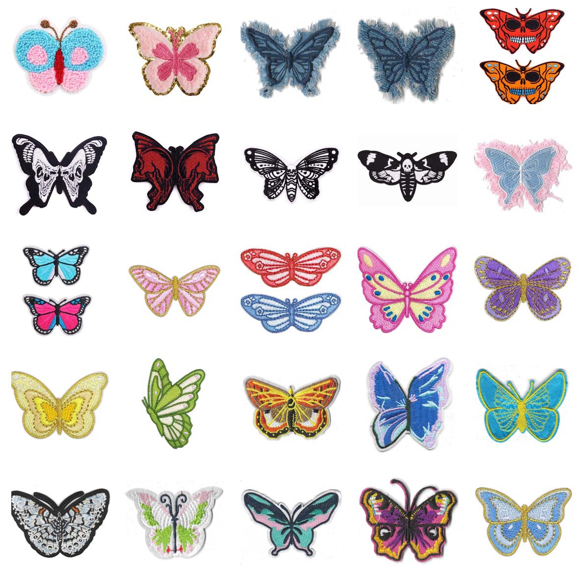 蝴蝶系列#1-25宫格-白底