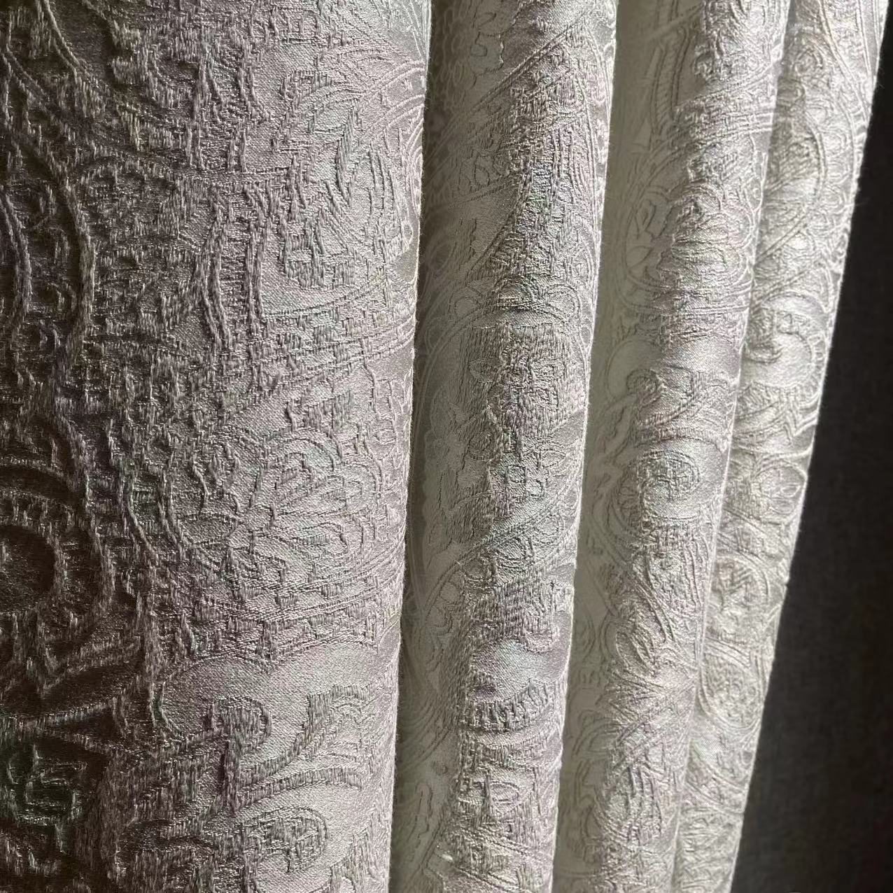 奶油白提花面料