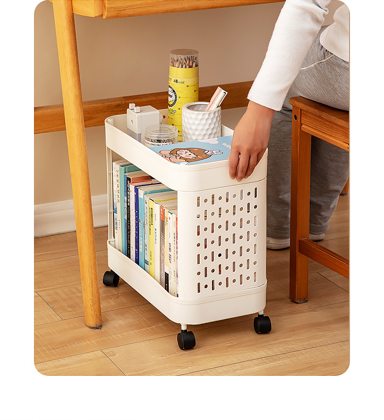 办公桌桌下移动小推车置物架落地书桌厨房浴室夹缝蔬菜