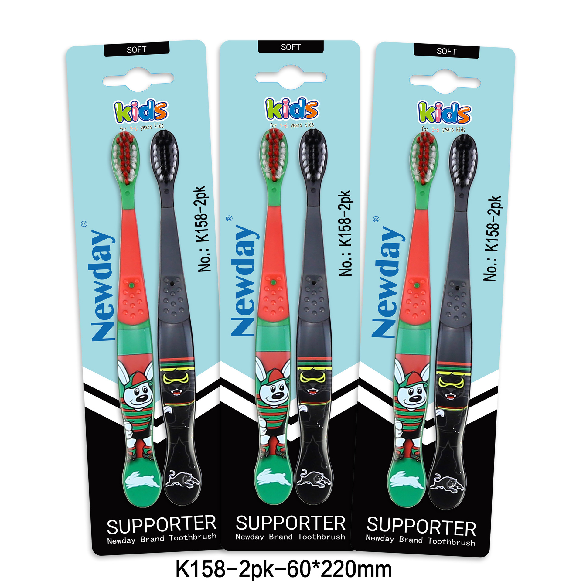 6P-K158-60x220mm-twin pack-2pk