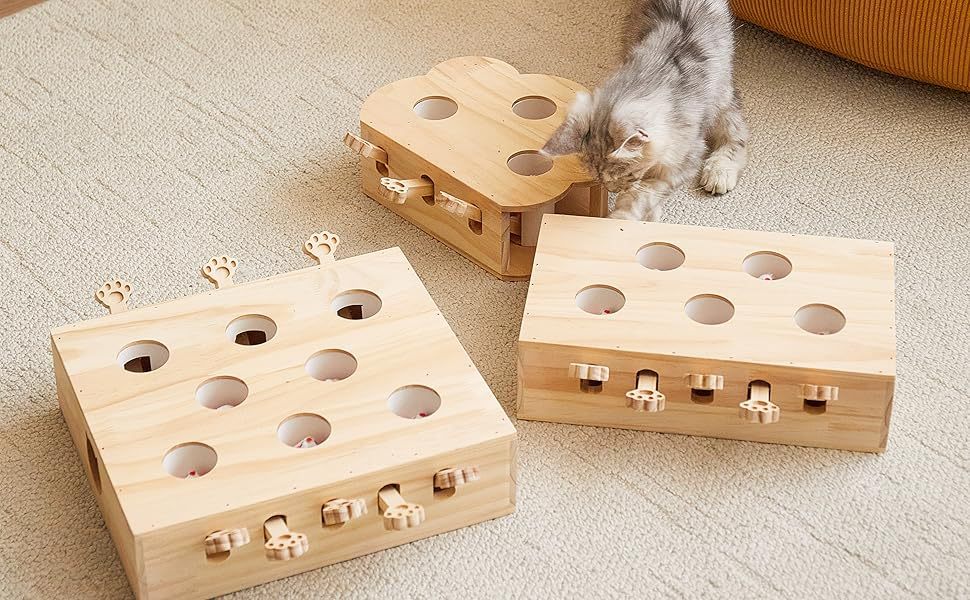 Whack-a-mole Interactive Cat Toy