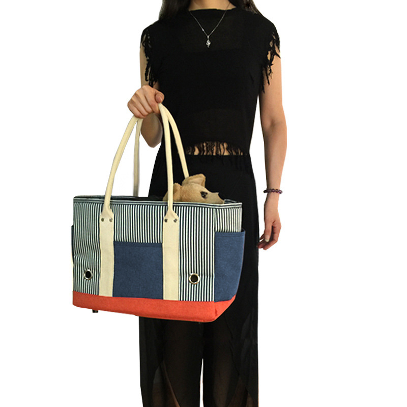 I2-002条纹宠物手提包蓝色-012