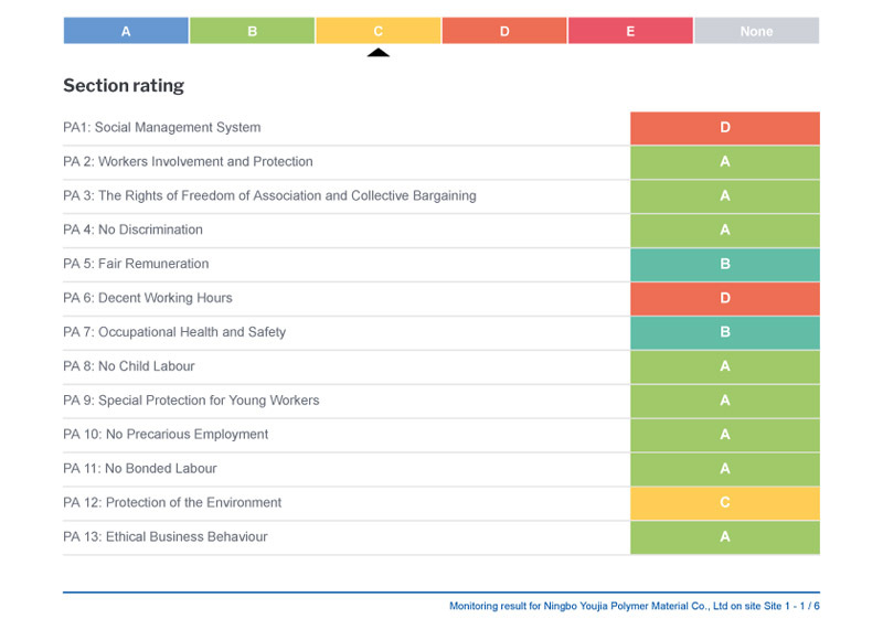 宁波优伽BSCI报告2