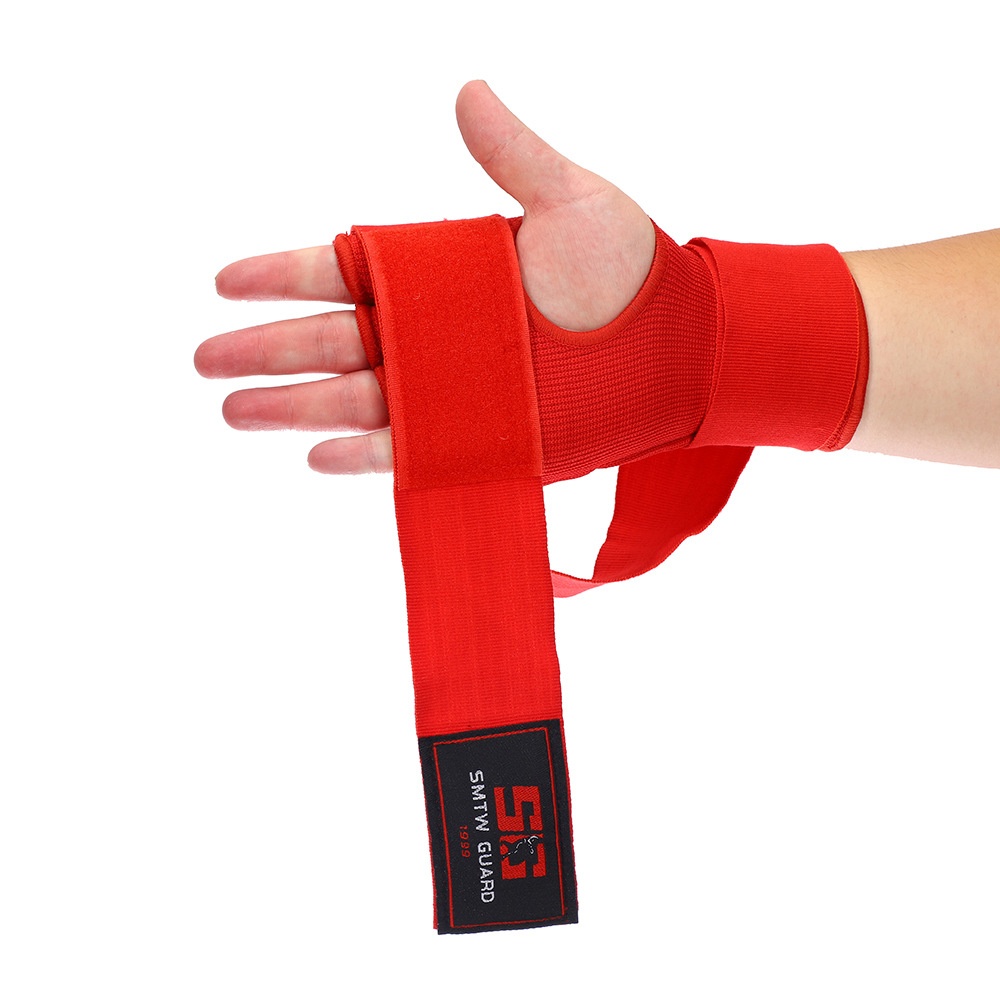 半指针织凝胶手套绑带款