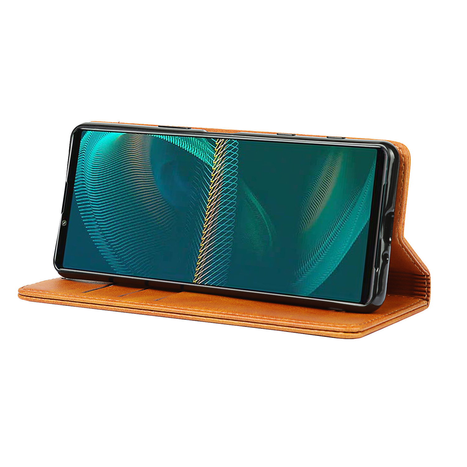 索尼 Xperia 5 III 小牛纹强磁皮套