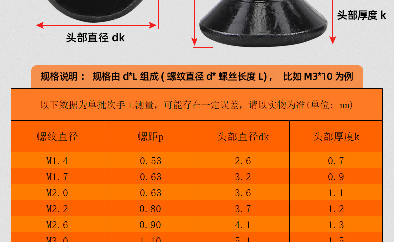 304不锈钢黑色梅花沉头平尾自攻螺丝_03_14.jpg